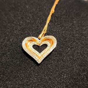 Rose gold heart necklace